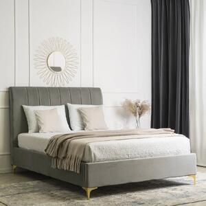 - Moderná čalúnená posteľ MARCELO FARBA: sivá, ROZMER: 140 x 200 cm