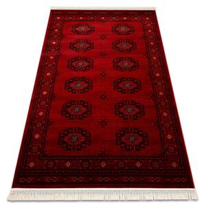 Koberec ORIENT 6871 so strapcami, rám / ornament / klasický, bordový / čierny