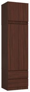 Šatníková skriňa s nástavcom 60 cm WREN - wenge