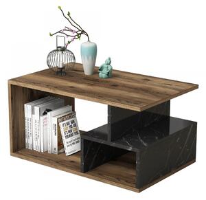 Hanah Home Konferenčný stolík Arte orech/čierny mramor