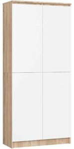 Policová skriňa 80 cm VALESTRA - dub sonoma / biela