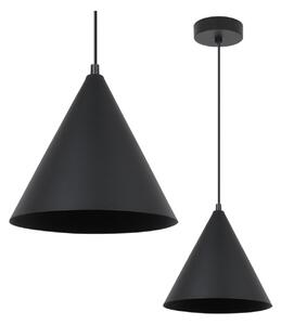 Závesné svietidlo Soho, 1x čierne kovové tienidlo, (fi 25cm)