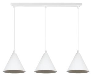 Závesné svietidlo Soho, 3x biele kovové tienidlo, (fi 14cm)
