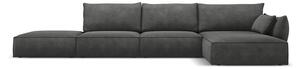 Sivá rohová pohovka (pravý roh) Vanda - Mazzini Sofas