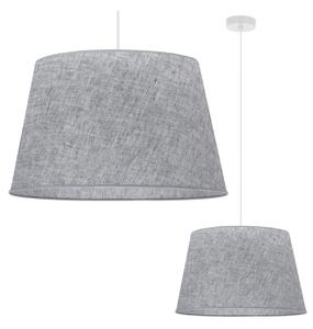 Závesné svietidlo Len1, 1x šedé textilné tienidlo, (fi 44 cm), w