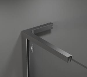 Mexen Kioto, profilová lišta typ L pre Walk-In sprchové zásteny, ľavá/pravá, grafitová, 800-03-95