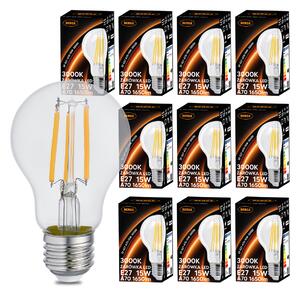 BERGE 10x LED žiarovka E27 15W 1650m 3000k vláknová dekoratívna retro