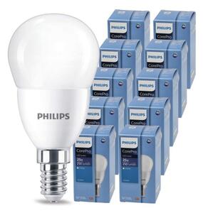 10x LED žiarovka E14 2,8W 250lm teplá farba 2700k 230v PHILIPS corepro