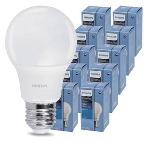 10x LED žiarovka PHILIPS E27 8W a60 – studená farba 6500k corepro premium