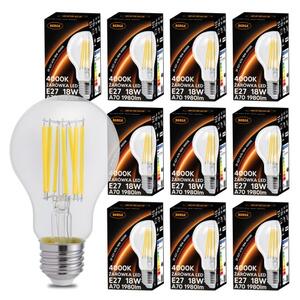 BERGE 10x LED žiarovka E27 18W 1980lm 4000k vláknová dekoratívna retro