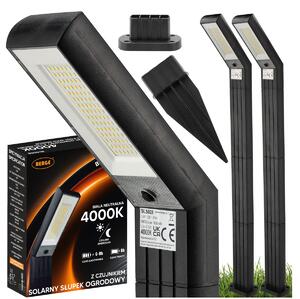 BERGE Sada 2 LED solárnych záhradných lámp, vonkajšie, veľké, 98 cm, silné, nastaviteľné