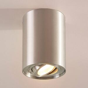 Arcchio stropné bodové svietidlo Jolina, okrúhle, sivé, 13 cm, kov, Hliník / sivá / zinok, Chodba, Hliník, Moderný, Závesné svietidlo