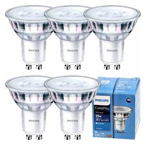 5x LED žiarovka PHILIPS GU10 3,5W 265lm 36° 3000k eyecomfort corepro