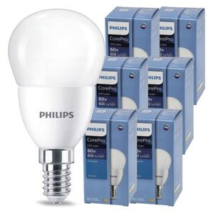 6x LED žiarovka PHILIPS E14 7W – studená farba 6500k 230v corepro
