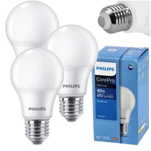 3x LED žiarovka PHILIPS E27 4,9W 470 lm 95 lm/w 6500 k eyecomfort corepro