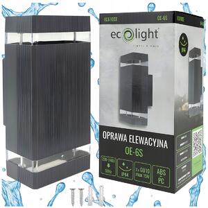 ECOLIGHT Fasádne svietidlo plastové OE-6S 2xGU10 ANTRACIT