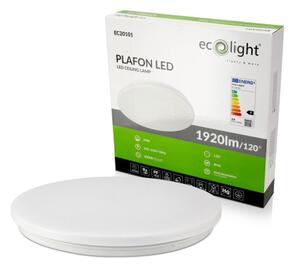 ECOLIGHT LED stropné svietidlo na povrchovú montáž 24W 1920lm IP44 vodeodolné do kúpeľne