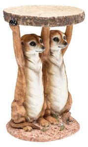 Animal sestry surikaty príručný stolík Ø33 cm