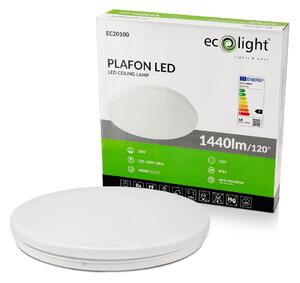 ECOLIGHT LED stropné svietidlo na povrchovú montáž 18W 1440lm IP44 vodeodolné do kúpeľne
