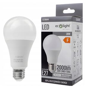ECOLIGHT Žiarovka E27 A70 20W neutrálná biela