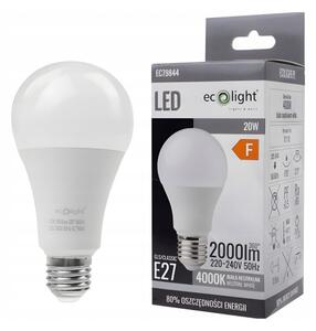 ECOLIGHT Žiarovka E27 A70 20W neutrálná biela