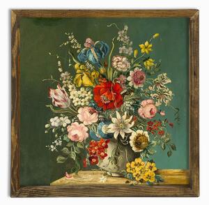Wallity Nástenný obraz Hyflowers 50x50 cm zelený