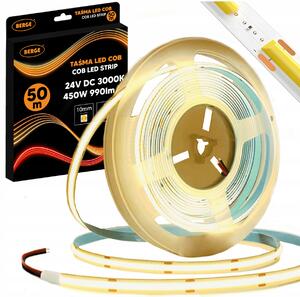 BERGE LED pásik COB Neon 24V - 480D - 9W/m - IP20 - 50m - 990lm - teplá farba