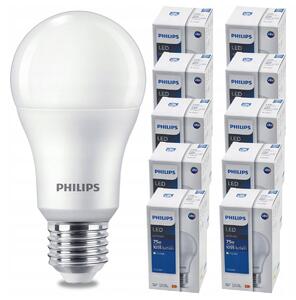 10x LED žiarovka PHILIPS LED E27 10W 1055lm teplá biela 2700k