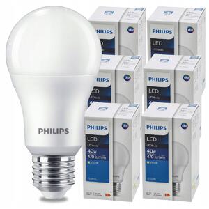 SADA 6 ks LED žiaroviek PHILIPS E27 4,9W 470 lm - tepla biela