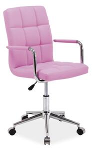 Q-022 kancelárska otočná stolička, farba: biela, čierna, šedá, fialová, ružová