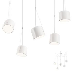 Redo 01-1827 - Luster na lanku DODO 5xE27/15W/230V pavúk biela
