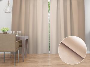 Biante Dekoračný záves TF-096 Púdrovo béžový bez vzoru - š. 300 cm 300x140 cm