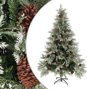 Vianočný stromček, borovicové šišky zeleno-biely 120 cm PVC&PE