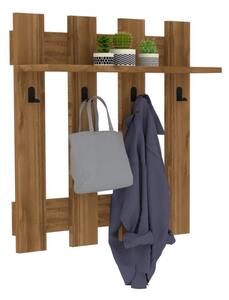 Kalune Design Nástenný vešiak s policou Carina 70 cm orech