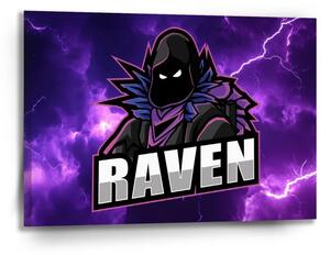 Sablio Obraz FORTNITE RAVEN Fialová búrka - 90x60 cm