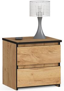 Ak furniture Nočný stolík CL2 40 cm dub craft zlatý