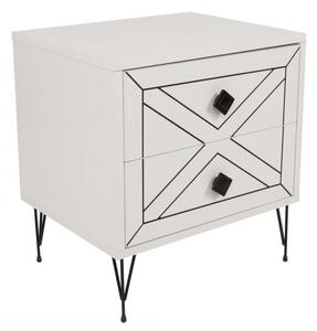 Hanah Home Nočný stolík Luna biely