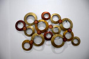Medené kruhy (Kovová dekorácia na stenu)