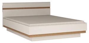 EXTOM posteľ LYNATE TYP 93 180x200 biela/biely lesk/dub truflowy