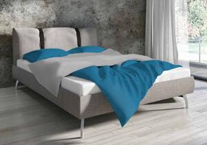 Bavlnené obojstranné posteľné obliečky tyrkysovej farby Tyrkysová