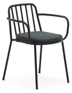 Čierna kovová záhradná stolička Bramant - Kave Home