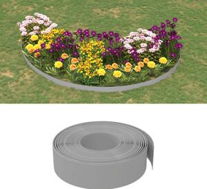 Záhradné obruby 2 ks sivé 10 m 15 cm polyetylén