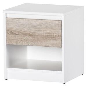 Szynaka Nočný stolík Wenecja 05 42 cm biely/dub Sonoma