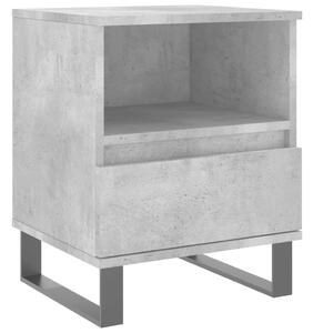 Nočný stolík betónovo sivý 40x35x50 cm kompozitné drevo