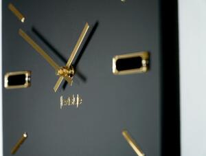 Dekorstudio Nástenné hodiny BRILLIANT čierno-zlaté