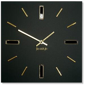 Dekorstudio Nástenné hodiny BRILLIANT čierno-zlaté