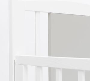 Detská postieľka New Baby POLLY so sťahovacou bočnicou bielo-sivá