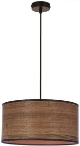 Candellux Legno závesné svietidlo 1x40 W čierna-drevená-hnedá 31-18403