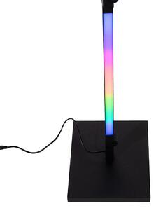 Inteligentná stojaca lampa čierna vrátane skladacej LED RGBW - Daan