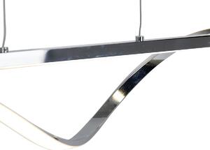 Dizajnové závesné svietidlo oceľové vrátane LED 3-stupňovo stmievateľné - Brúska